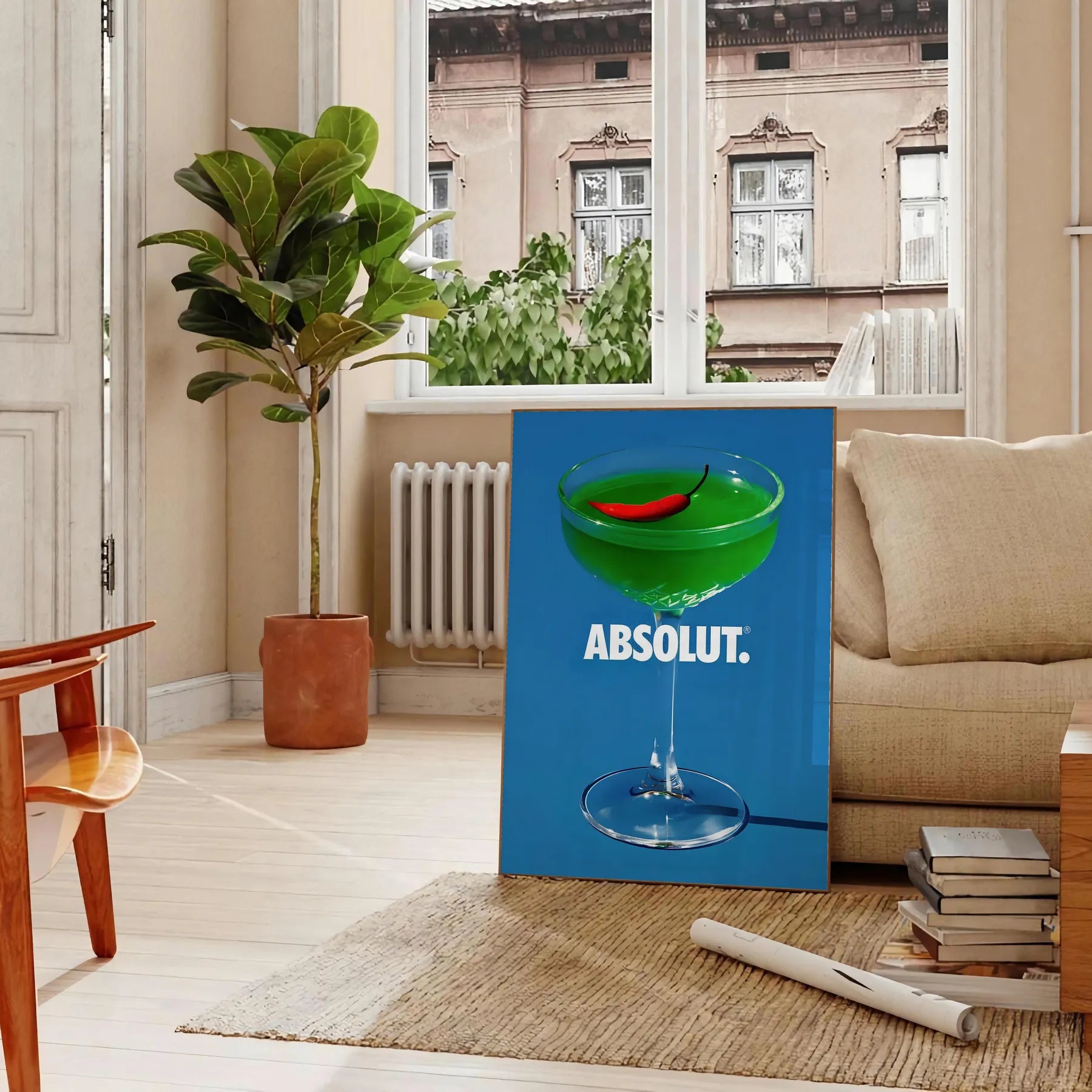 space eye Absolut cocktail poster rich brown vibrant green hues stunning wall art perfect gift enthusiasts splash creativity decor range sizes A4 cm A0